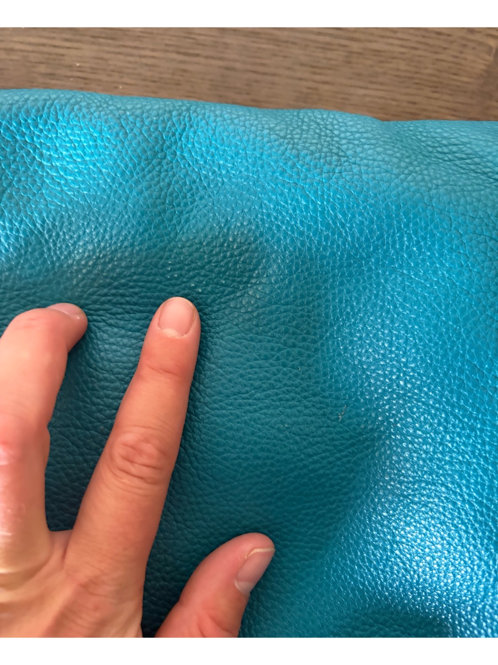 Marc by Marc Jacobs Teal Pebbled Leather Shoulder Bag Classic Q Natasha - Picture 7 of 8